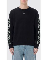 Off-White c/o Virgil Abloh - Arrow Logo Cotton Crewneck Sweater - Lyst