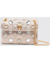 Kurt Geiger - Kensington Mini Suede Bag With Rhinestones - Lyst