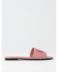 Dolce & Gabbana - Dg Logo Leather Sandal - Lyst