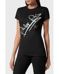 Philipp Plein - Slim Fit Jersey T-Shirt With Contrast Logo Print - Lyst