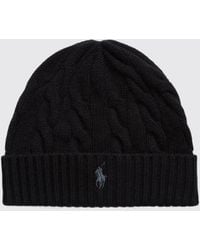 Polo Ralph Lauren - Wool And Cashmere Blend Beanie With Contrast Pony Logo - Lyst