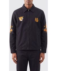 Y's Yohji Yamamoto - For X Masses Cotton Shirt Jacket With Graphic Print And Zip Closure - Lyst