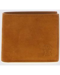 Brunello Cucinelli - Nubuck Wallet - Lyst