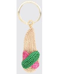 Manebí - Espa Two-Tone Crochet Raffia Keyring - Lyst