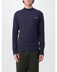 Calvin Klein - T-shirt in cotone stretch con logo - Lyst