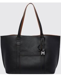 Hogan - Script Calf Leather Tote Bag With Internal Pouch - Lyst