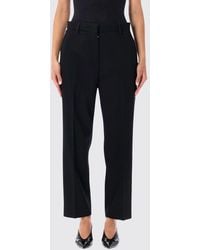 Lanvin - Tailored Cropped Cotton Trousers With Concealed Fastening - Lyst