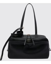 Balenciaga - Grained Calfskin Leather Shoulder Bag With Logo And Charm - Lyst