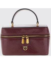 Pinko - Crush Leather Mini Handbag With Metal Love Birds Logo - Lyst