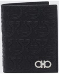Ferragamo - Gancini Calfskin Leather Wallet - Lyst