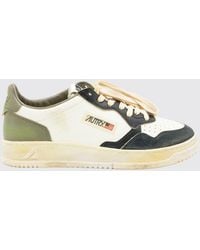 Autry - Medalist Low Super Vintage Calfskin Sneakers With Worn Effect - Lyst