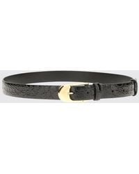 KHAITE - Cowhide Leather Belt With 18Kt-Plated Buckle - Lyst