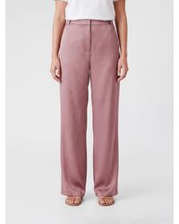 Alysi - Pantalon Large Taille Haute En Mélange De Coton Et Lyocell - Lyst