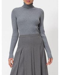 Twinset - Slim Fit Viscose Blend Turtleneck Jumper - Lyst