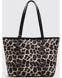 Twinset - Flared Animal Print Polyester Tote Bag - Lyst