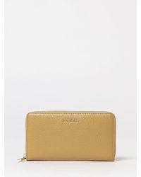 Coccinelle - Metallic Soft Grained Leather Wallet - Lyst