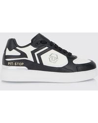 Philipp Plein - Pit-$Top Monogram Leather Low-Top Trainers With Hexagon Logo - Lyst