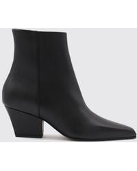 Paris Texas - Jane Calf Leather Western Ankle Boots With Chunky Heel - Lyst
