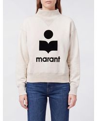 Isabel Marant - Flocked Logo Cotton-Blend Crewneck Sweatshirt - Lyst