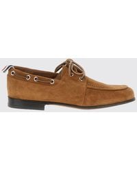 Thom Browne - Suede Boat Shoes With Tricolour Flag - Lyst