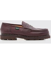 Paraboot - Reims Smooth Calfskin Penny Loafers With Rubber Sole - Lyst
