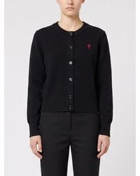 Ami Paris - Crewneck Cardigan - Lyst