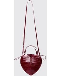 ROTATE BIRGER CHRISTENSEN - Heart-Shaped Leather Handbag With Croc-Effect Print - Lyst