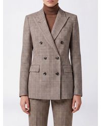 Tagliatore - Houndstooth Double-Breasted Polyester Blend Blazer - Lyst