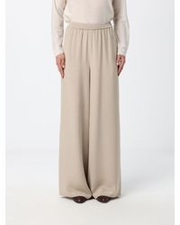Max Mara - Volontà High-Waisted Silk Palazzo Trousers With Elastic Waist - Lyst