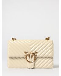 Pinko - Love One Classic Medium Chevron Quilted Nappa Bag - Lyst