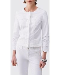 Liu Jo - Cotton Denim Jacket With Macramé Inserts By - Lyst