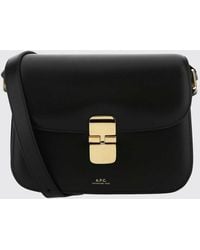 A.P.C. - Grace Smooth Leather Crossbody Bag With Buckle - Lyst