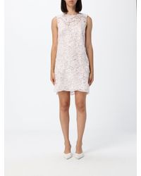Twinset - Lace Mini Dress With Lace Inserts - Lyst
