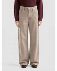 Brunello Cucinelli - High-Rise Wide-Leg Jeans - Lyst