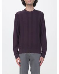 Manuel Ritz - Pullover Aus Merinowollmischung Mit Gerippten Abschlüssen - Lyst