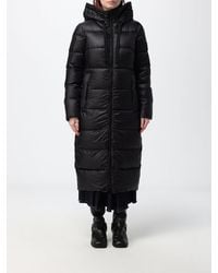 Peuterey - Long Quilted Nylon Puffer Coat With A Hood And High Collar - Lyst