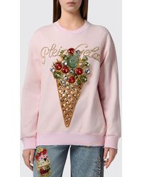 Philipp Plein - Relaxed Fit Cotton Sweatshirt With Frayed Hem And Rhinestone Logo - Lyst