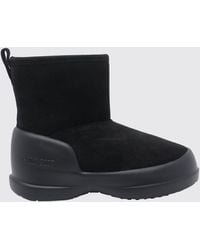 Moon Boot - Mezzaluna Suede Snow Boots With Embossed Logo - Lyst