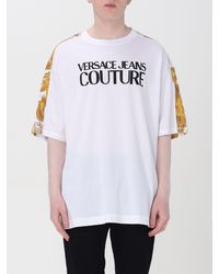 Versace - T-shirt in cotone con stampa Baroque - Lyst