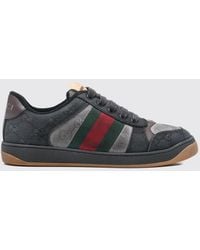 Gucci - Screener Sneaker Aus Jacquard-Baumwolle Mit Gg-Monogramm Und Used-Effekt - Lyst
