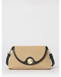 Coccinelle - Nikla Raffia And Leather Bag - Lyst