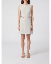 P.A.R.O.S.H. - P.A.R.O.S.H. Off-The-Shoulder Linen Blend Sheath Mini Dress - Lyst