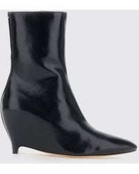 Maison Margiela - Sheepskin Ankle Boots With Sculptural High Heel And Side Zip - Lyst