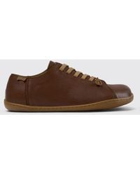 Camper - Peu Smooth Leather Slip-On Trainers With Elasticated Laces - Lyst