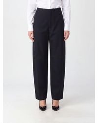 Victoria Beckham - Eugenie High-Waisted Wide-Leg Wool Trousers - Lyst