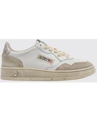 Autry - Medalist Low Super Vintage Calfskin Sneakers With Worn Effect - Lyst