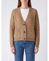 Roberto Collina - V-Neck Virgin Wool Cardigan With Dropped Shoulders - Lyst