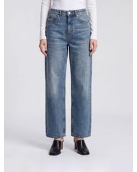 Ami Paris - Mid-Rise Wide-Leg Five-Pocket Cotton Denim Jeans - Lyst