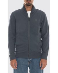 BOSS - Cotton Zipped Sweatshirt With Funnel Neck And Side Slit Pockets - Lyst
