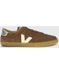 Veja - Panenka Low-Top Suede Trainers With Contrasting Side V-Logo - Lyst